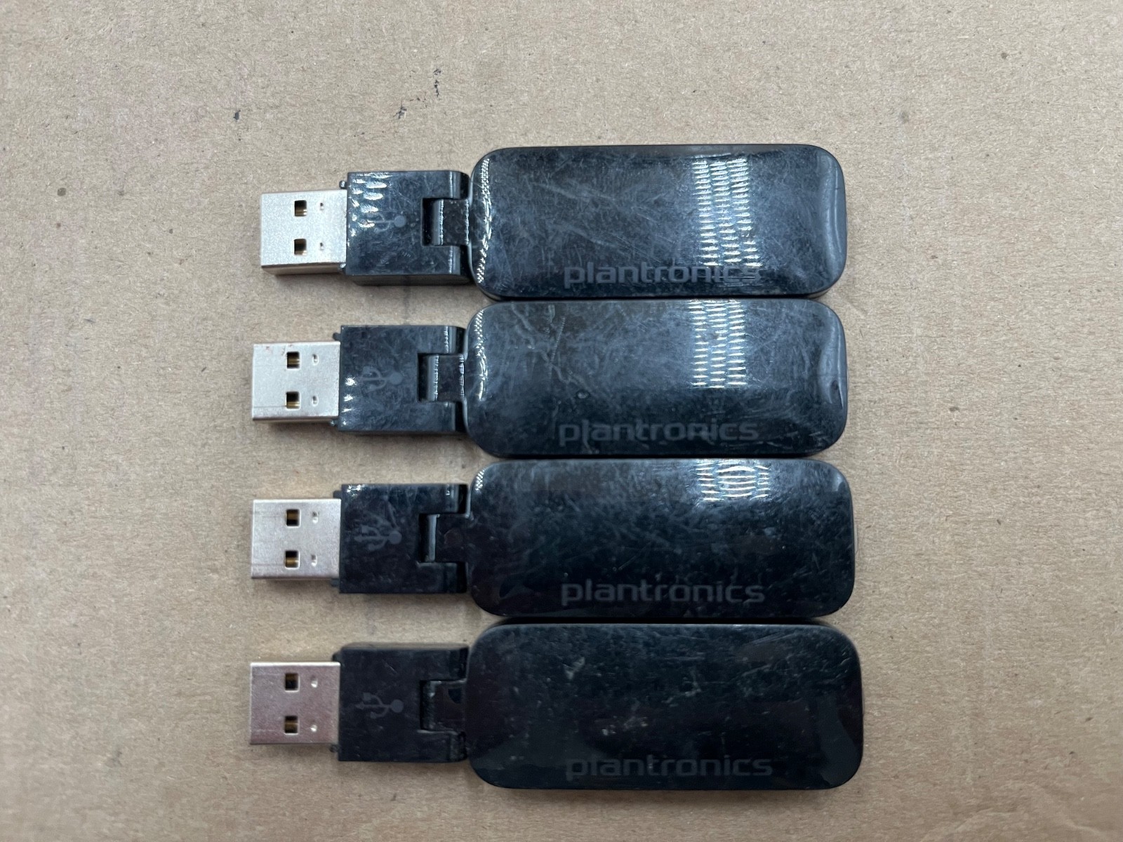 Lot of 4 Plantronics D100-M D100Y USB Wireless Receiver Dongle