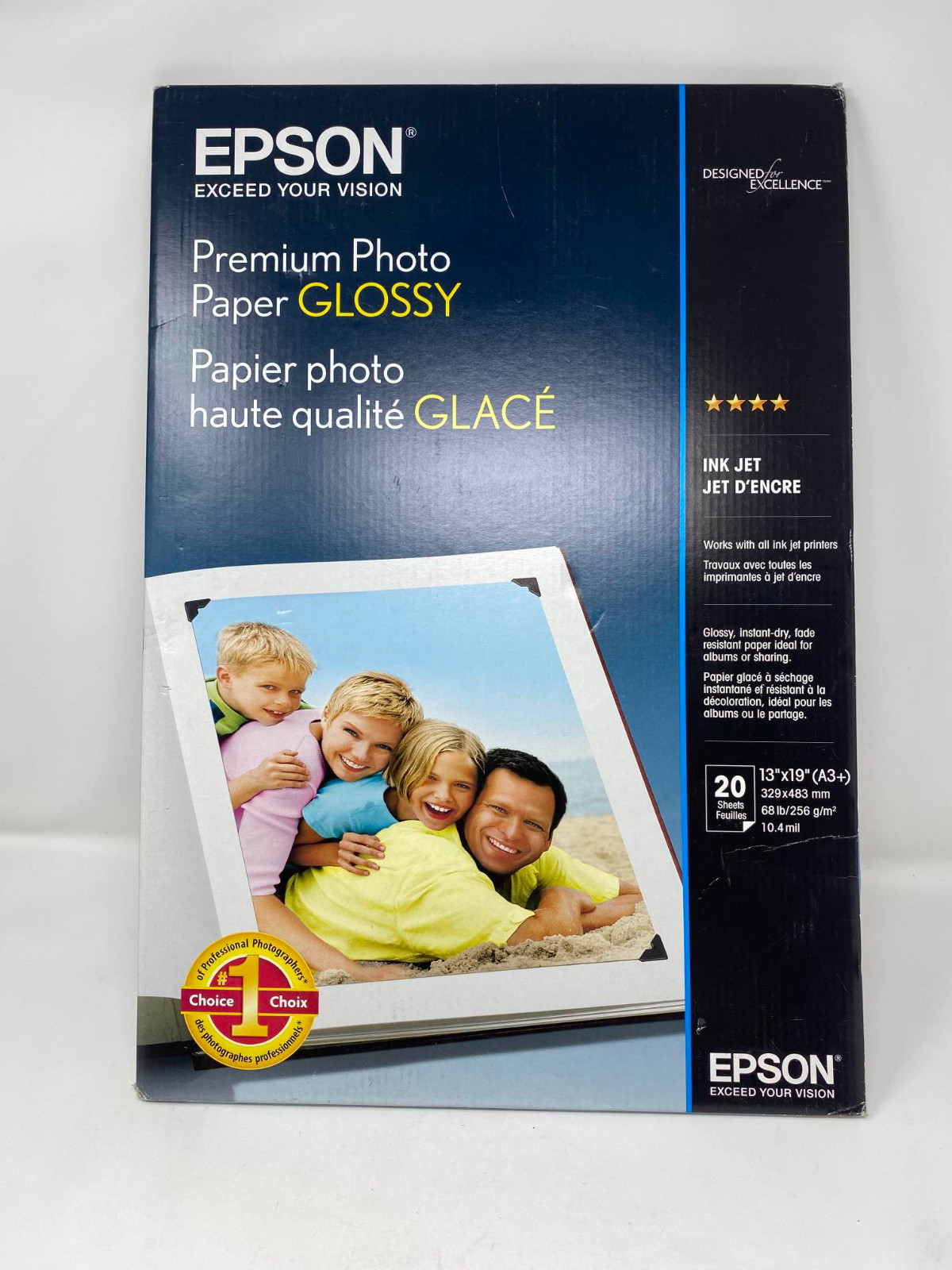 Epson Premium 13x19 Glossy Super B Photo Paper - 20 Sheets - High Quality
