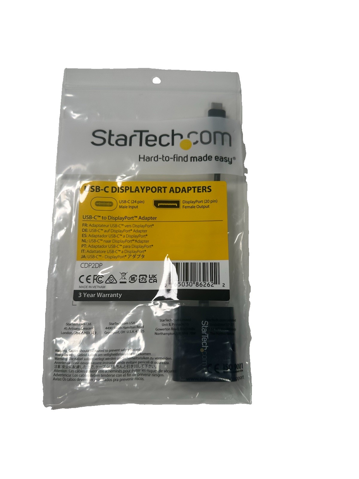 Brand New StarTech CDP2DP USB-C to DisplayPort Adapter