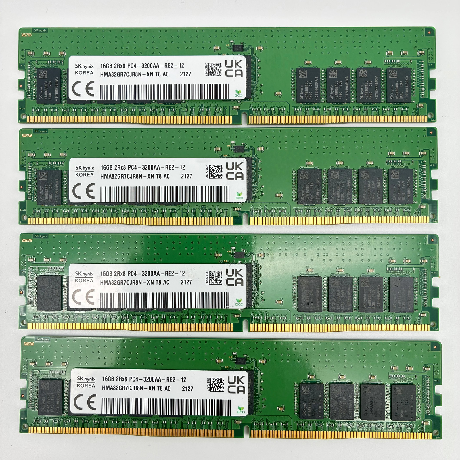 SK hynix 64GB (4x16GB) DDR4-3200 ECC RDIMM PC4-3200AA HMA82GR7DJR8N