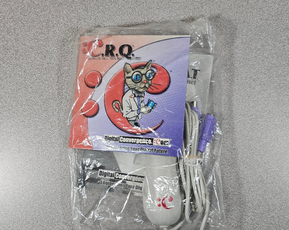 Digital Convergence CueCat Barcode Scanner Vintage CRQ PS2 Sealed Kit 680-1965