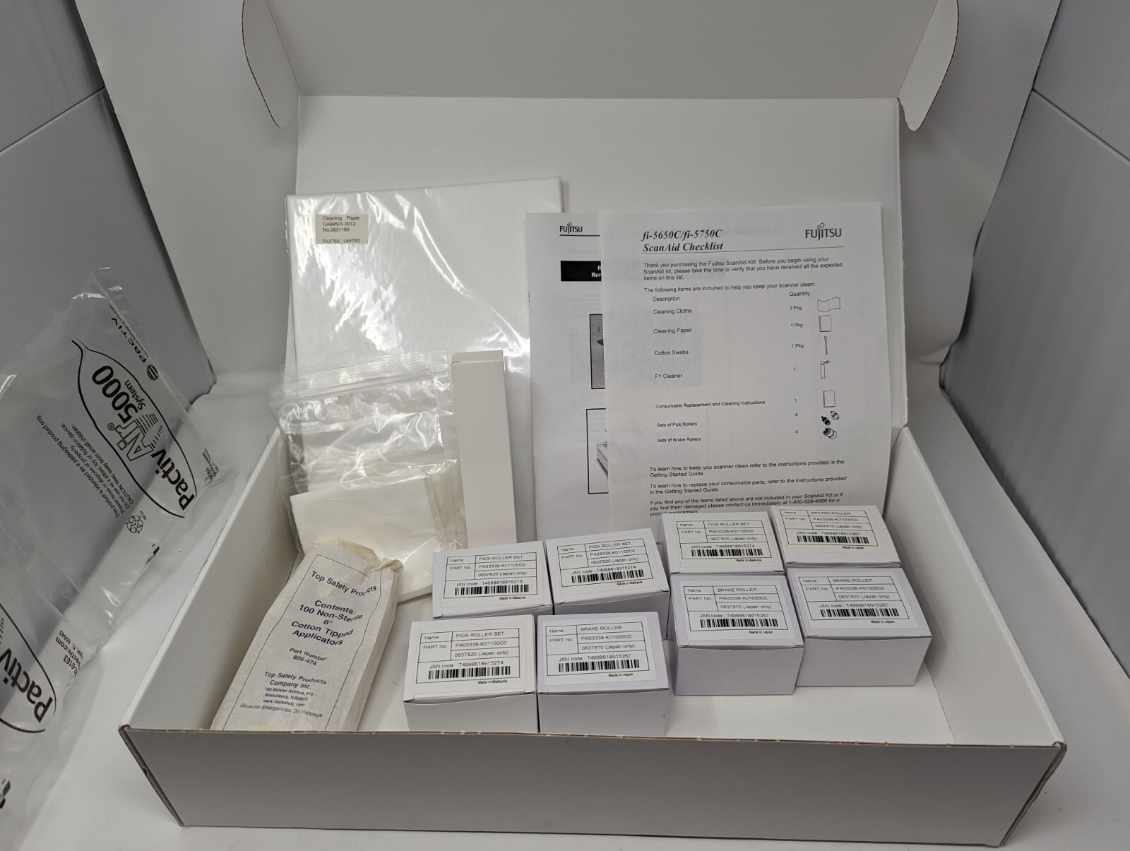 Fujitsu ScanAid Consumable Kit CG01000-505501 Fi-5650C Fi-5750C Scanner Kit
