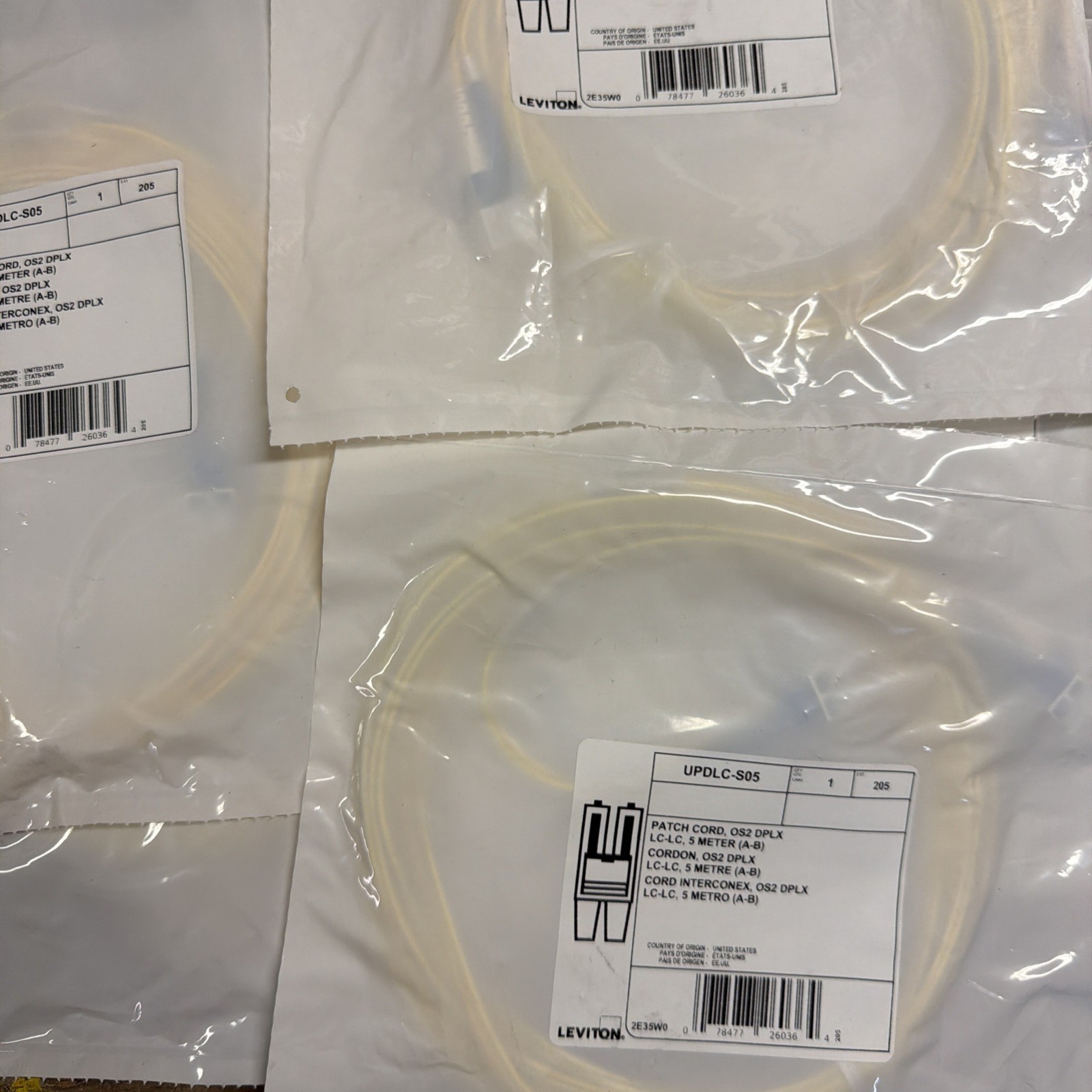 Leviton Fiber Optic  Patch Cable Cord UPDLC-S03 NEW Still Factory Sealed