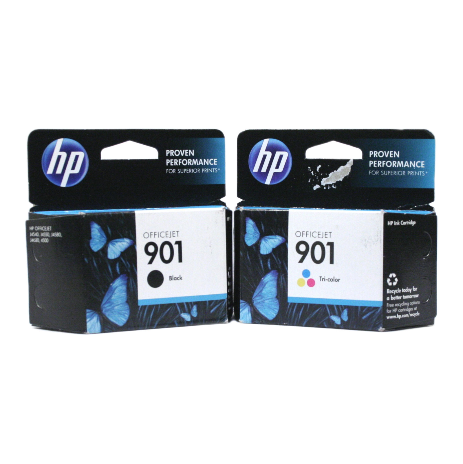 2PK Genuine HP 901 Ink Cartridge for Officejet J4525 J4580 J4640 J4680 EXP DATE