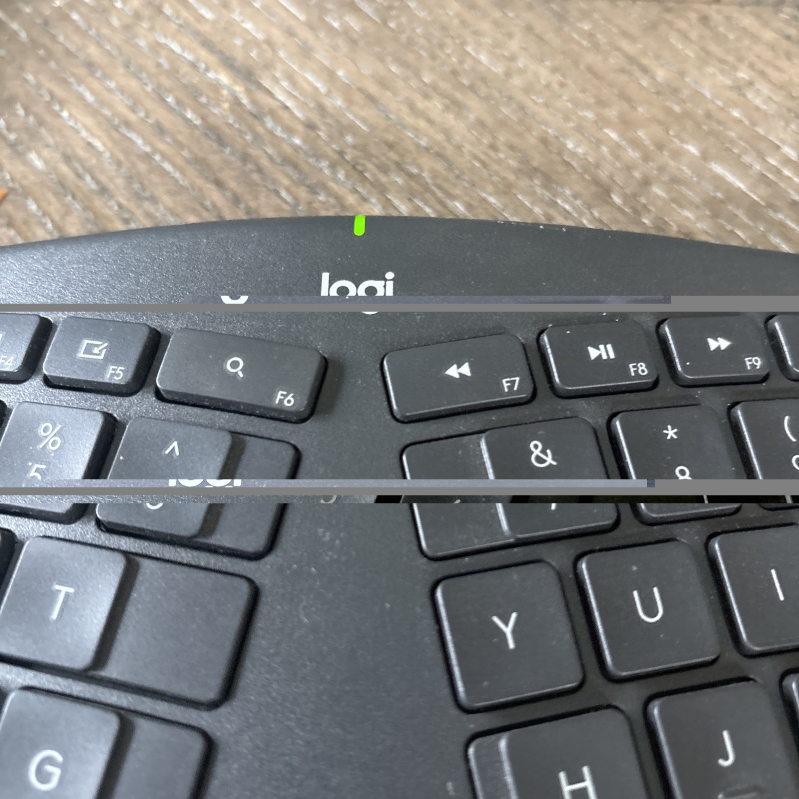 Logitech Logi ERGO K860 Wireless Keyboard Bluetooth w/Dongle Excellent Condition