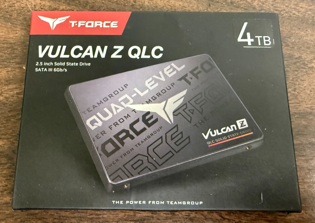 TEAMGROUP T-FORCE VULCAN Z QLC 4TB SATA III Internal SSD (T253TY004T0C101)