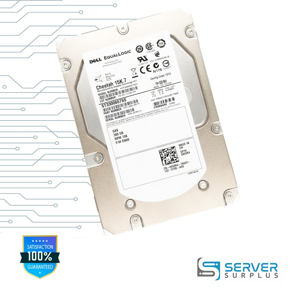 Dell Cheetah 15K.7 300GB SAS 15K 3.5 in Enterprise HDD | 0959R4 | ST3300657SS