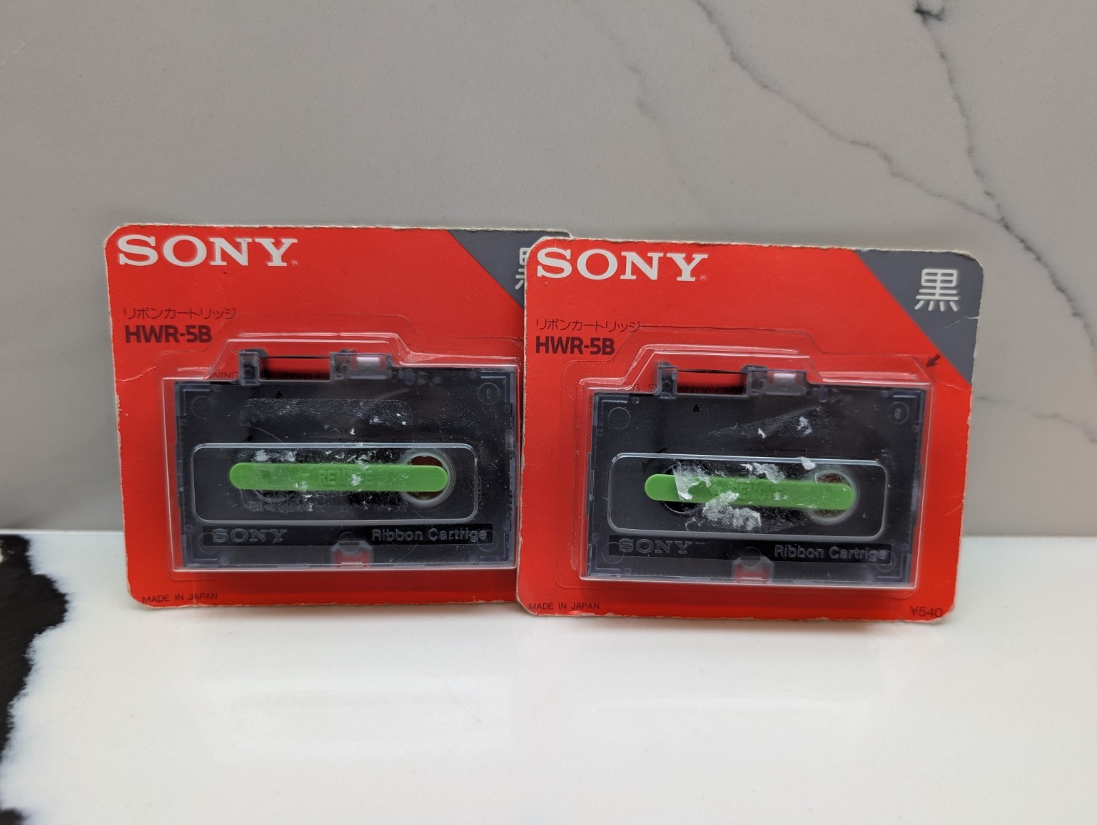 Lot of 2 Vintage Sony HWR-5B Thermal Ribbon Cartridges NOS New in Box Japan