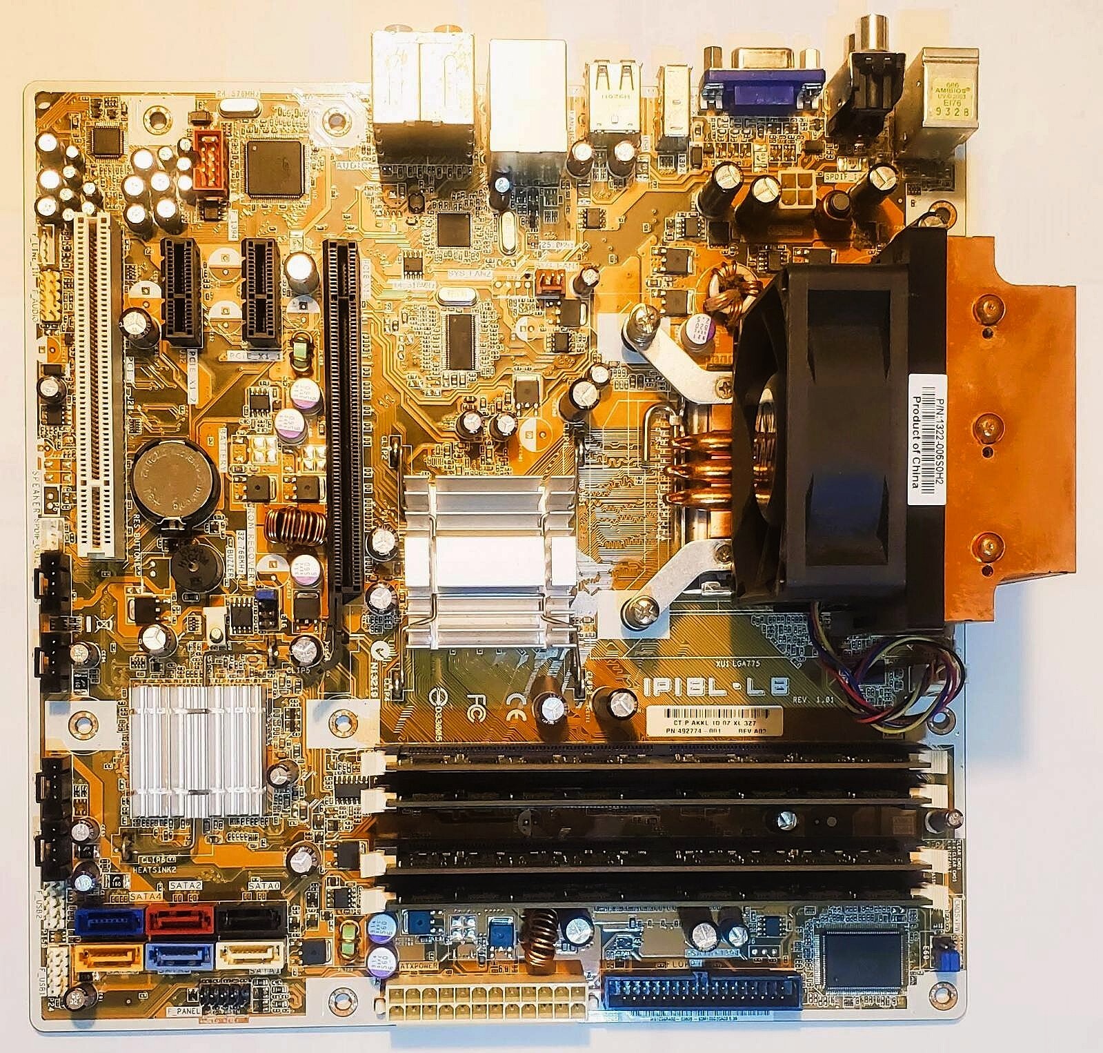 ASUS IPIBL-LB LGA775 + Core 2 Quad Q9505S + 8GB RAM + I/O Shield Combo