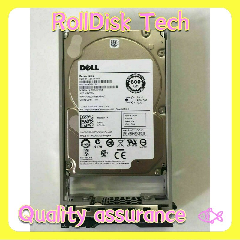 DELL ST600MM0006 600GB 10K.6 2.5'' 6Gb/s SAS Hard Drive 100% Generic with Tray