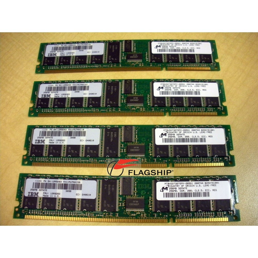 IBM 4444-9406 1GB (4x 256MB) Memory Kit 12R9283 53P3222 309B