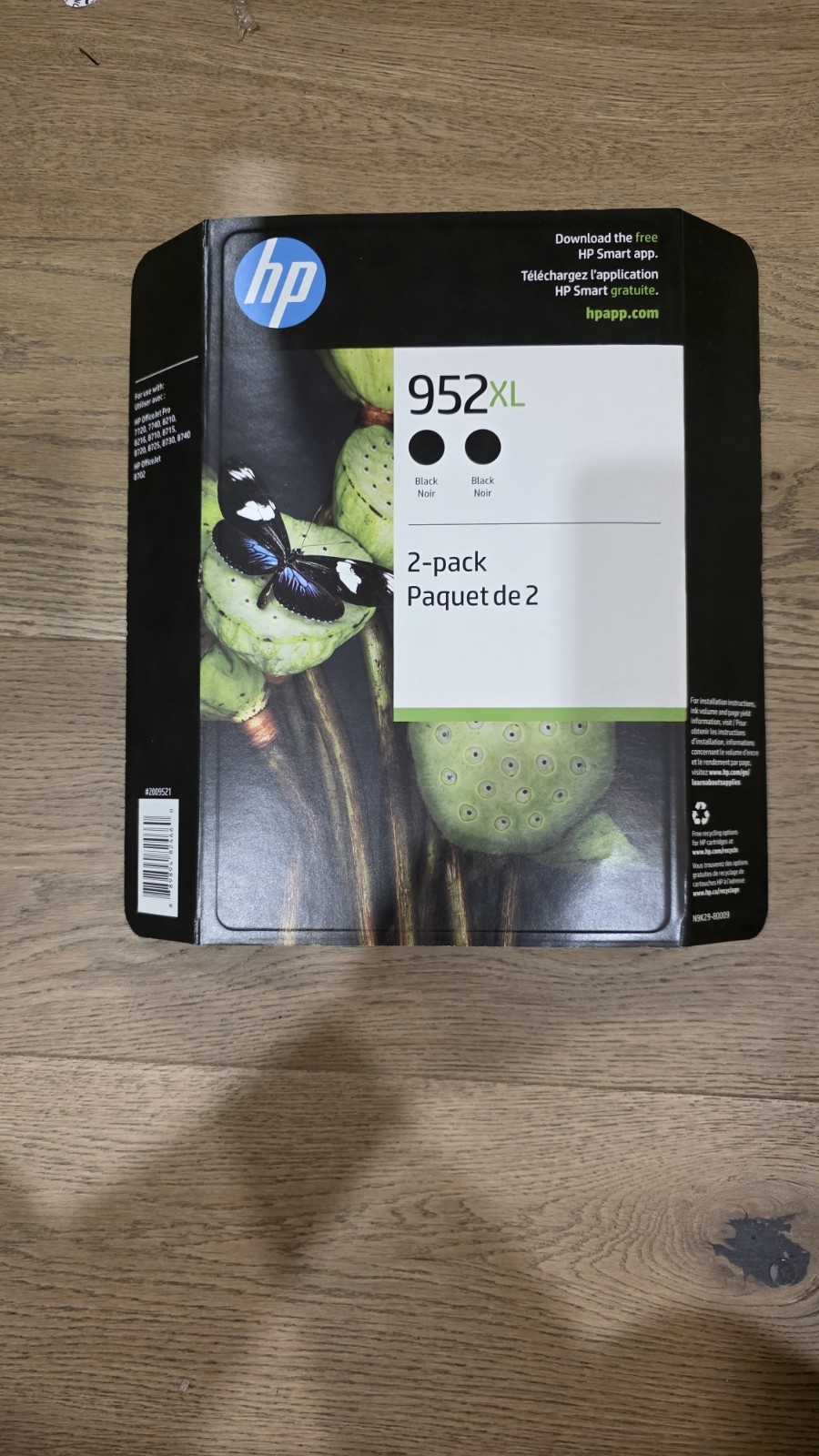 New Genuine HP 952XL Black 2pk High Yield Ink Cartridge  N9K29BN.Exp oct & Nov26