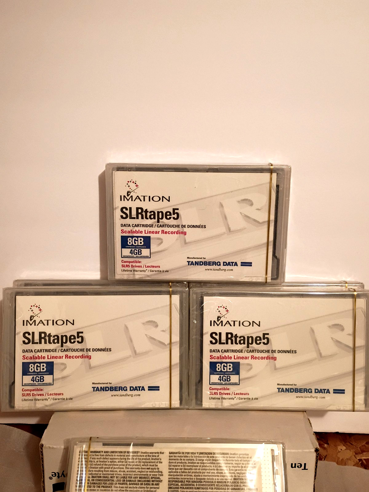 Imation SLR5 Data Cartridges New Lot of 3 SLRtape5  4/8GB 