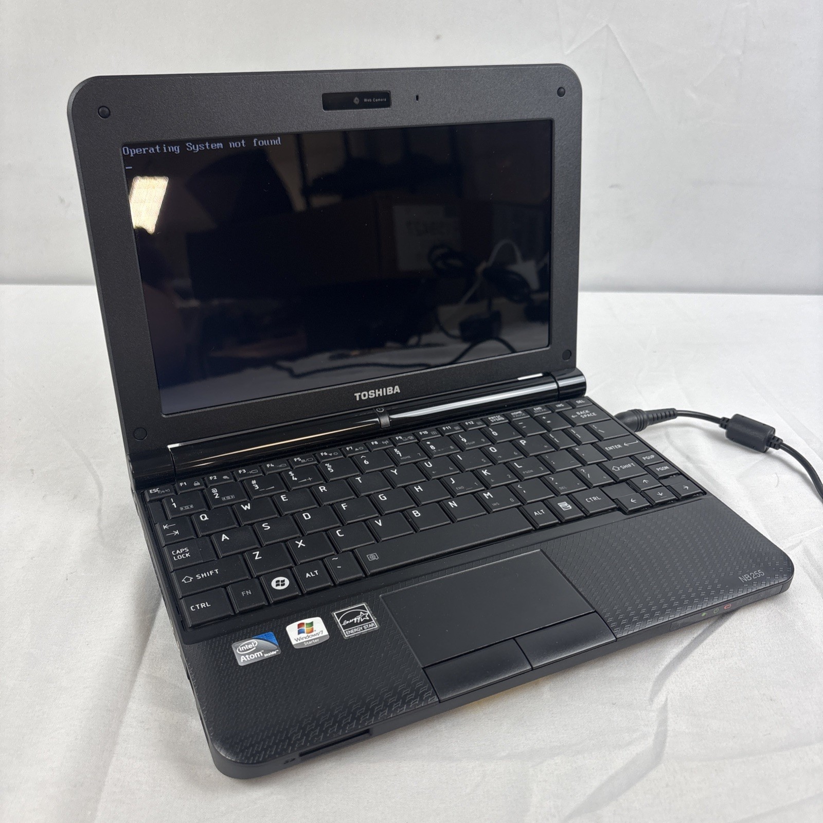 Toshiba NB255 Windows 7 Intel Atom HDD 160GB w/ Charger - No Operating System