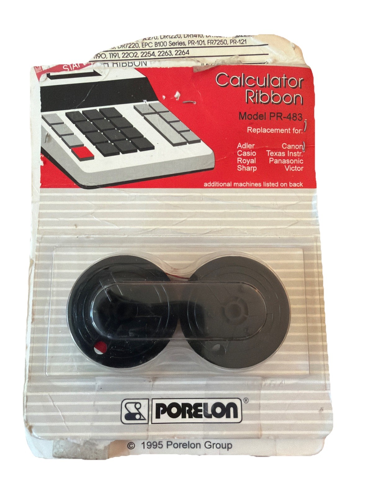 Vintage 1997 Porelon Calculator Ribbon Model PR-483 Made in USA Lot of 3 Packs