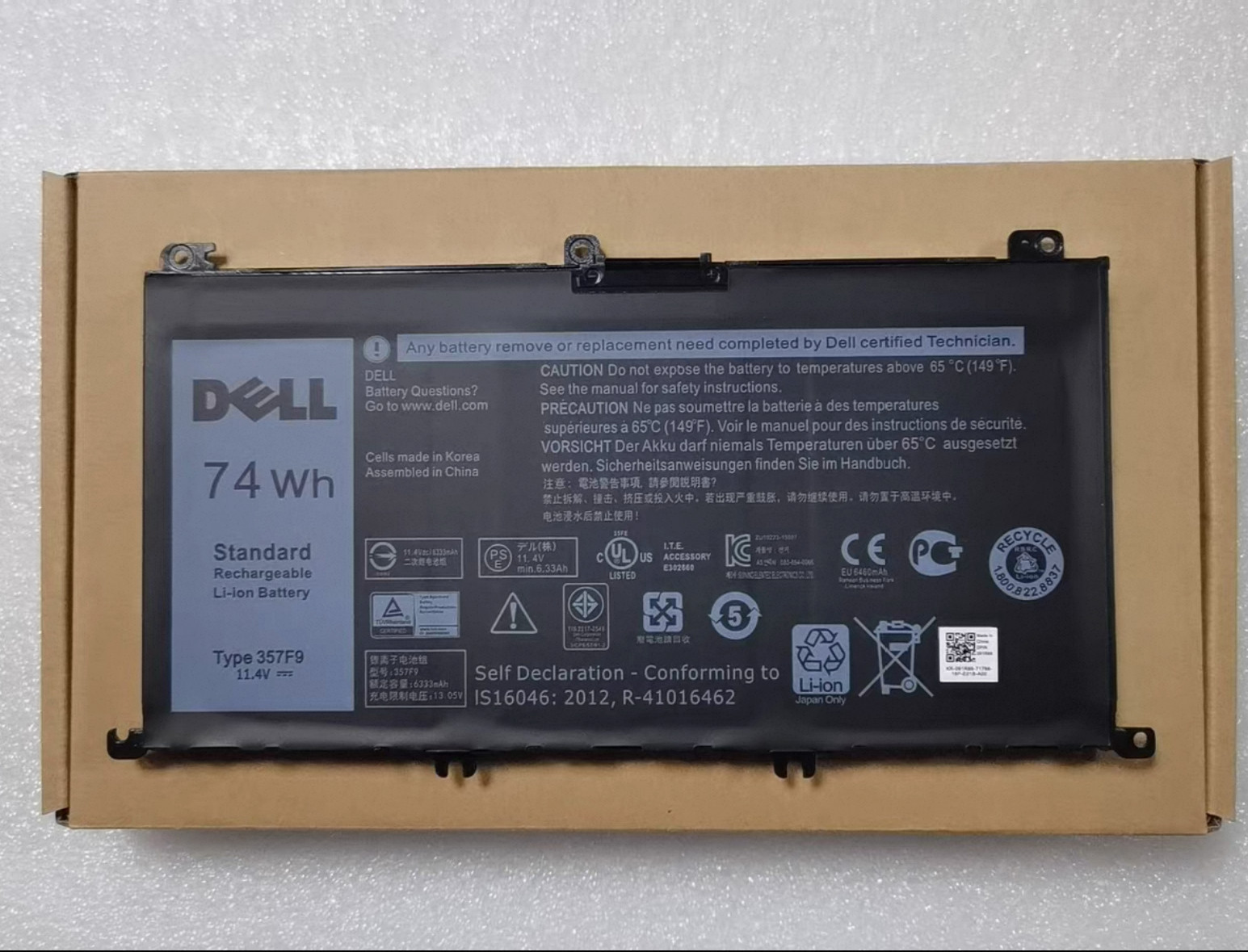 Genuine OEM 357F9 Battery for Dell Inspiron 15 5576 5577 7566 7567 7557 7559 US