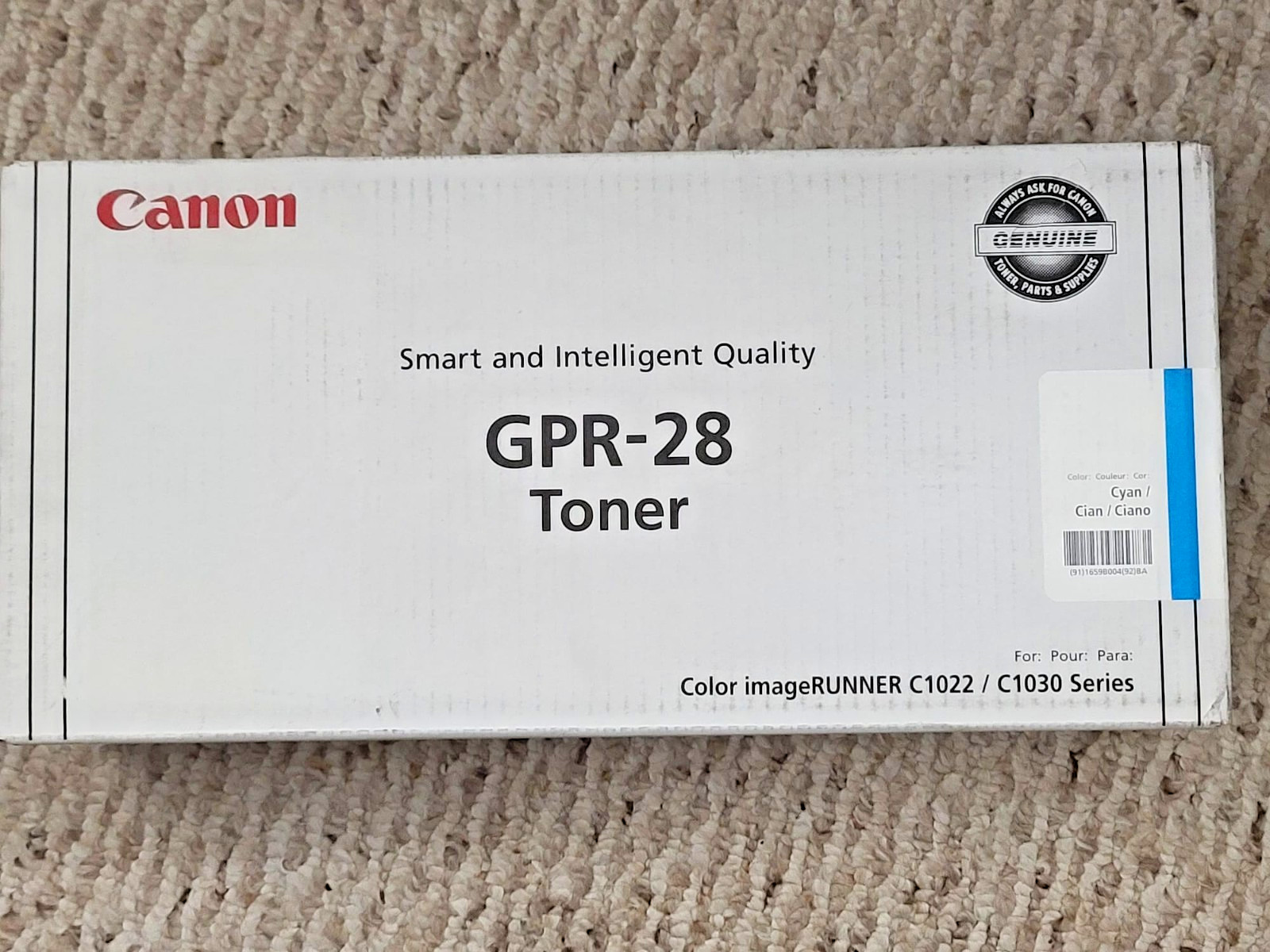 GENUINE Canon GPR-28 1659B004BA CYAN TonerCartridge imageRunner C1022 SEALED BOX