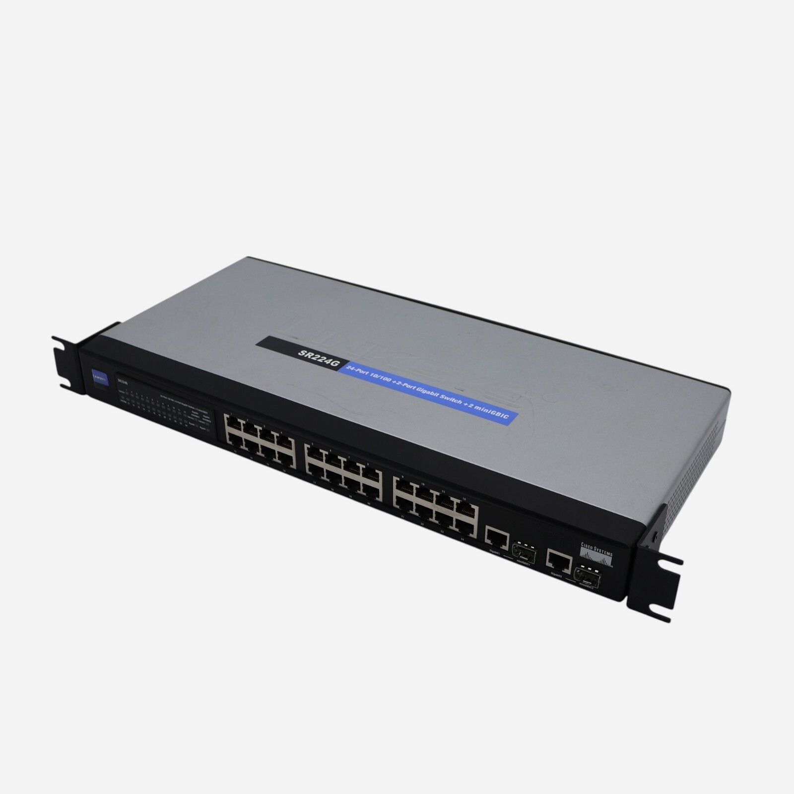 Cisco Linksys SR224G v2.0 Switch 24-Port 10/100 + 2-Port Gigabit + 2 Mini GBIC