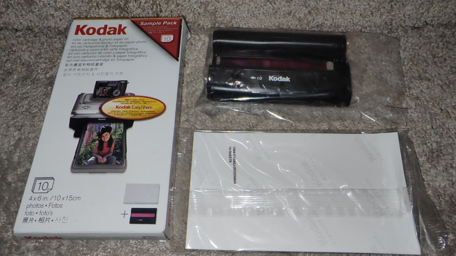 Kodak PH-10 EasyShare Printer Dock Color Cartridge & Photo Paper Refill Kit