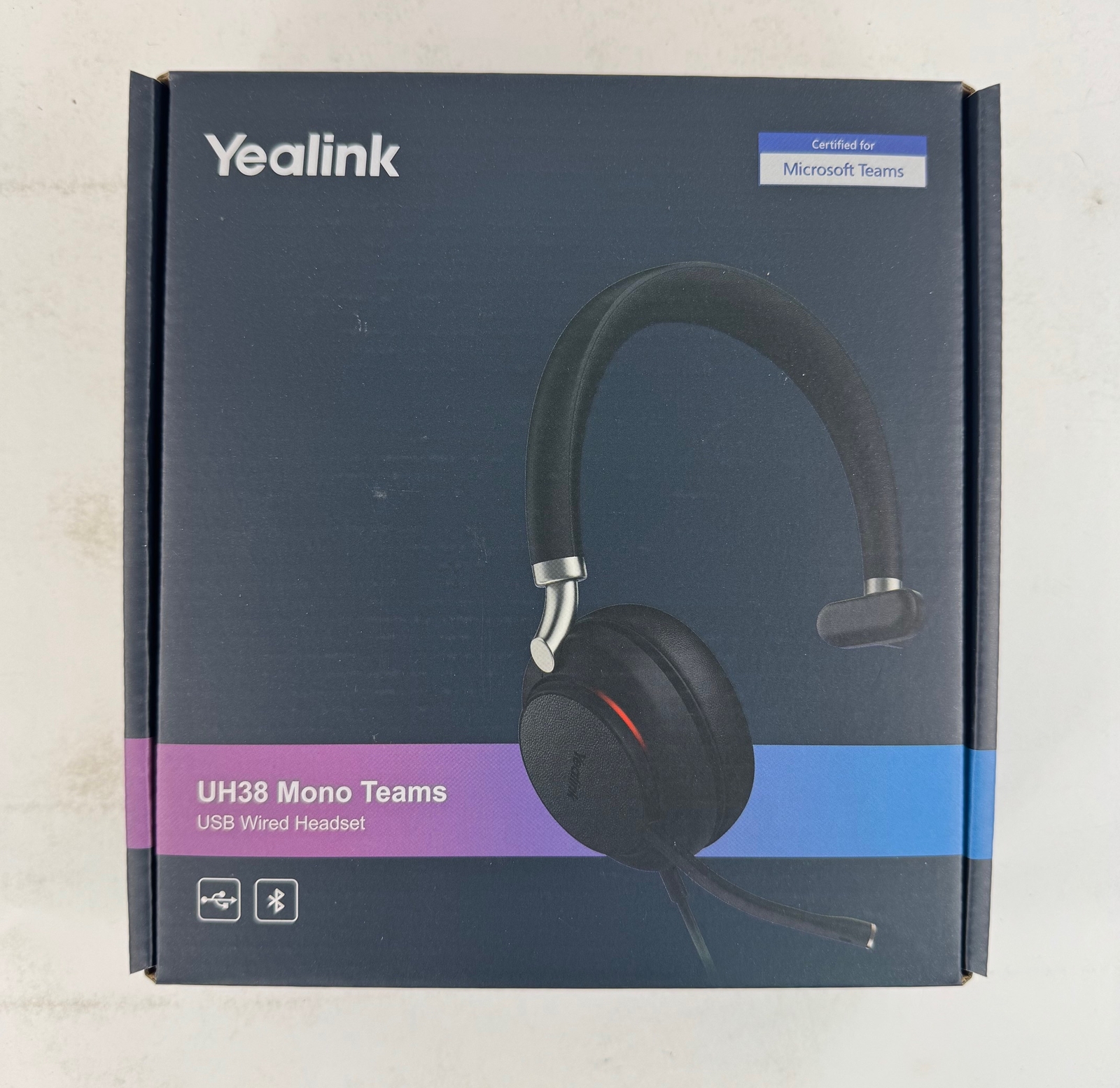 Yealink Headset UH38 USB Wired Mono Teams Certified Noise-Cancelation USB-C New