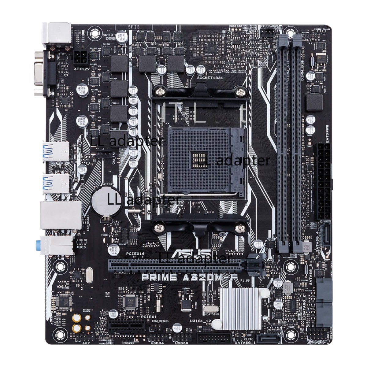 ASUS PRIME A320M-F motherboard AMD A320 Socket AM4 micro ATX VGA ddr4 usb3.1