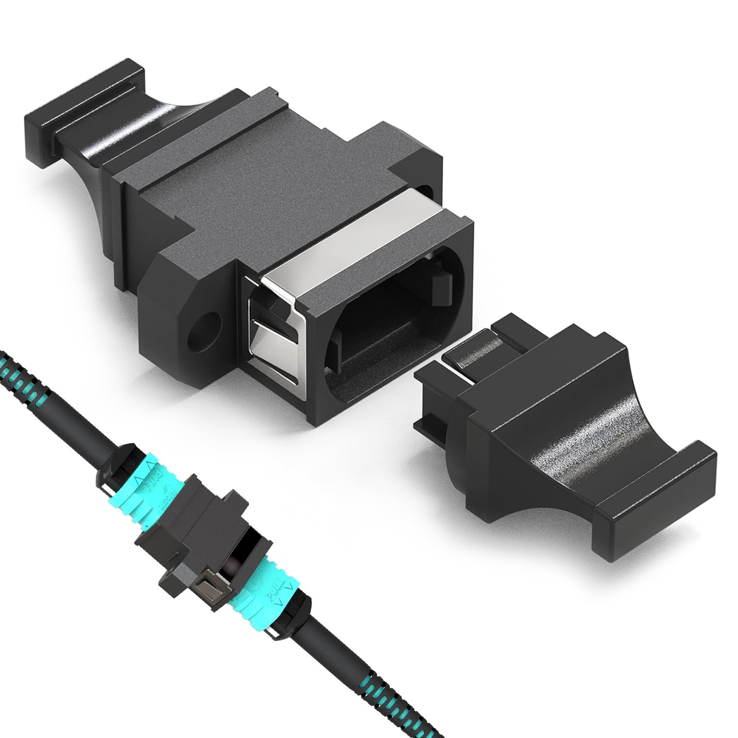 MTP MPO Fiber Optic Adapter Coupler KeyUp To KeyDown OM3 OM4