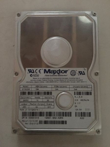 Hdd, 13.6gb,08a 04a 54a;n,j,b,b;dp/n 0008181e;cv08a,(#1308)