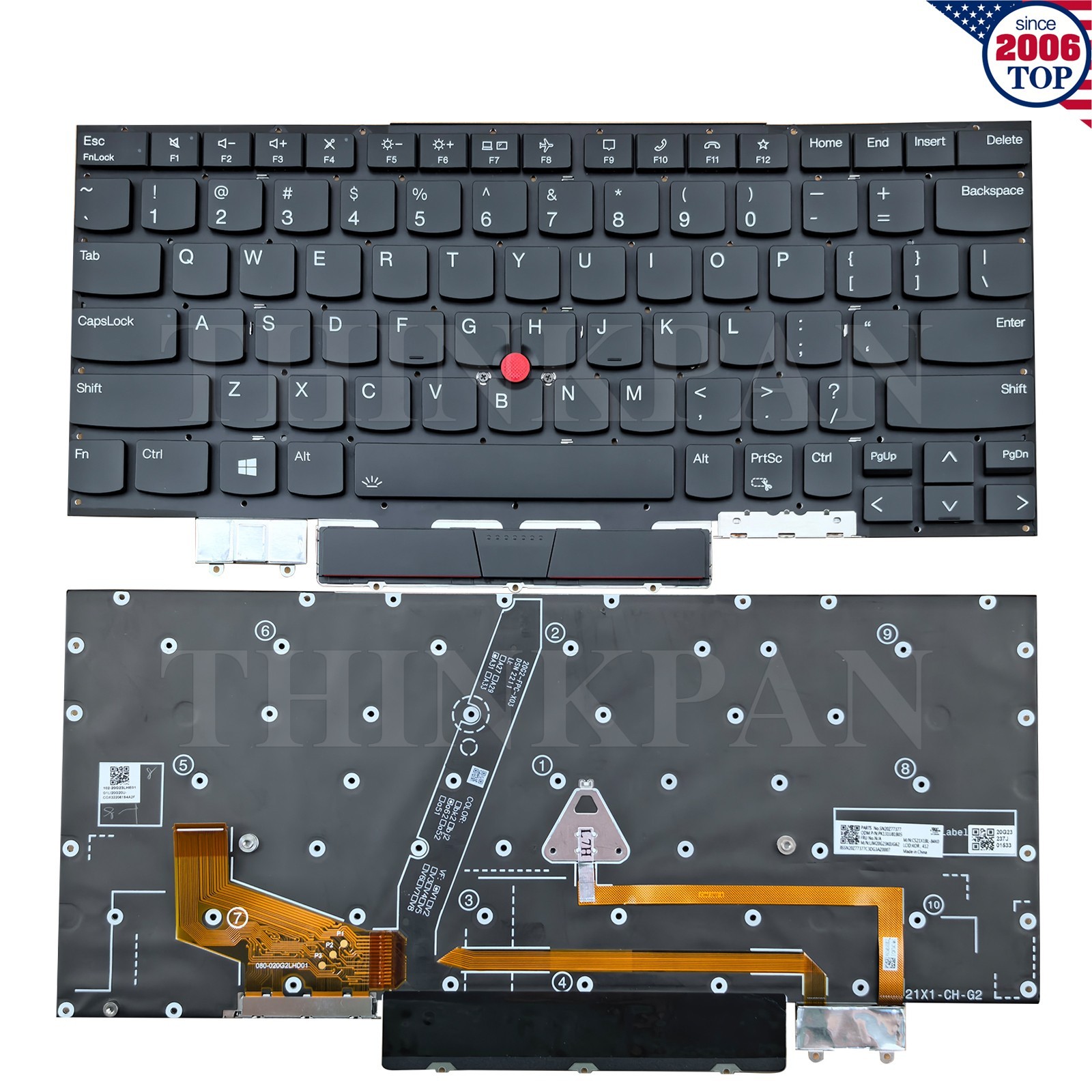 OEM US Backlit Keyboard for Lenovo Thinkpad X1 Carbon 9th Gen9 2021 Type20XW20XX