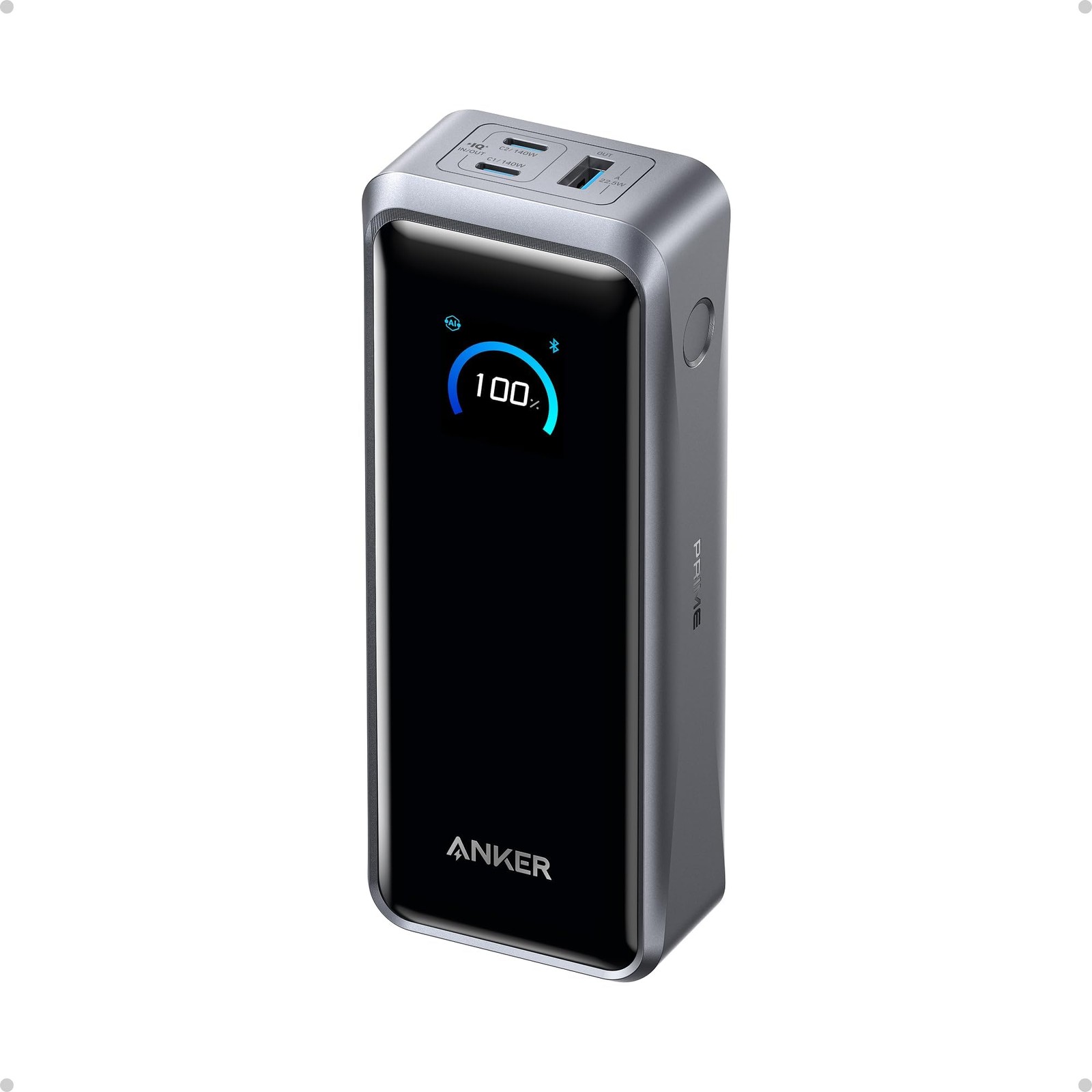 Anker Prime Power Bank, 26,250mAh 3-Port Portable Charger with Phantom Gray