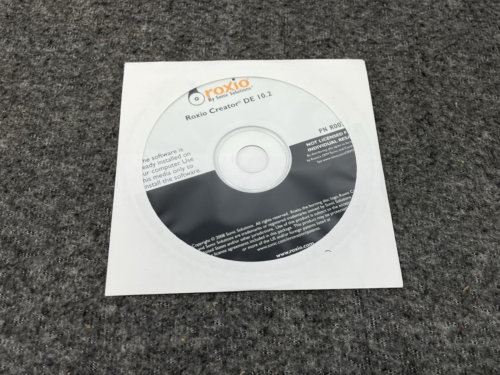 Roxio Creator DE 10.2 Sonic Solutions Installation Disk - NEW & SEALED
