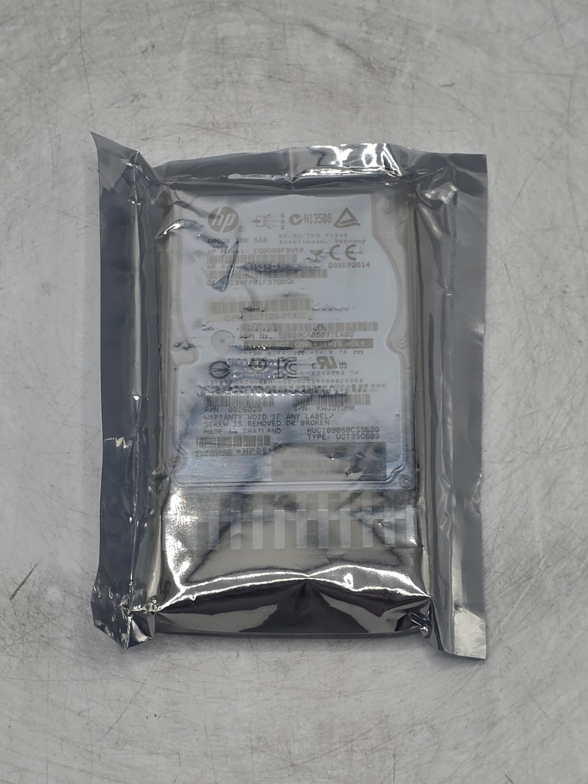 HP 581286-B21 600GB 10K SAS 2.5" 6Gb/s HDD 581311-001 ProLiant G5 G6 G7 Tray