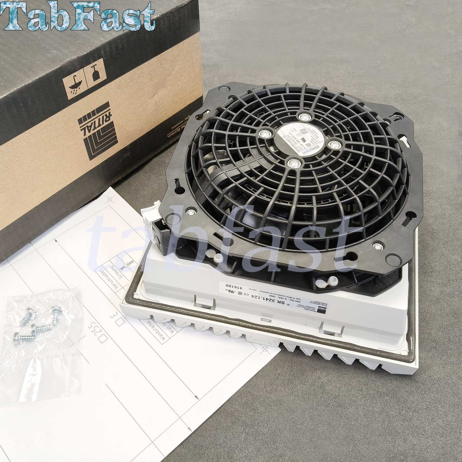 New Rittal SK3241.124 / SK 3241.124 Cabinet Cooling Fan DC 24V 19W Ebmpapst Fan