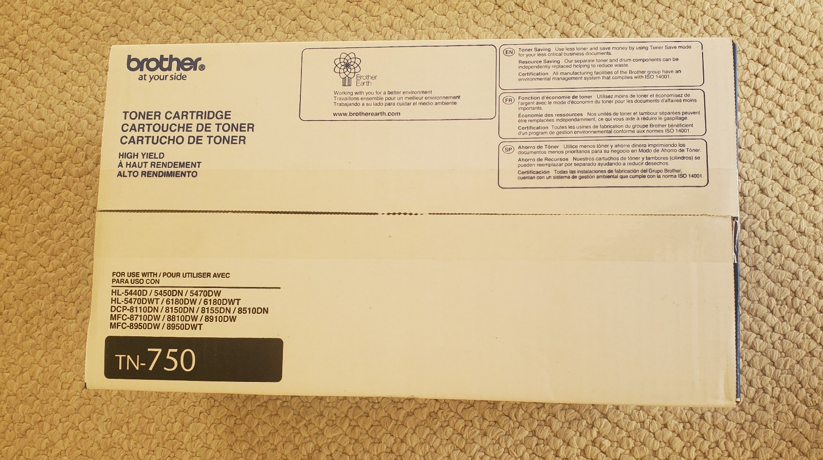 Brother Spare Toner Drum Unit TN-750 $94.78 value