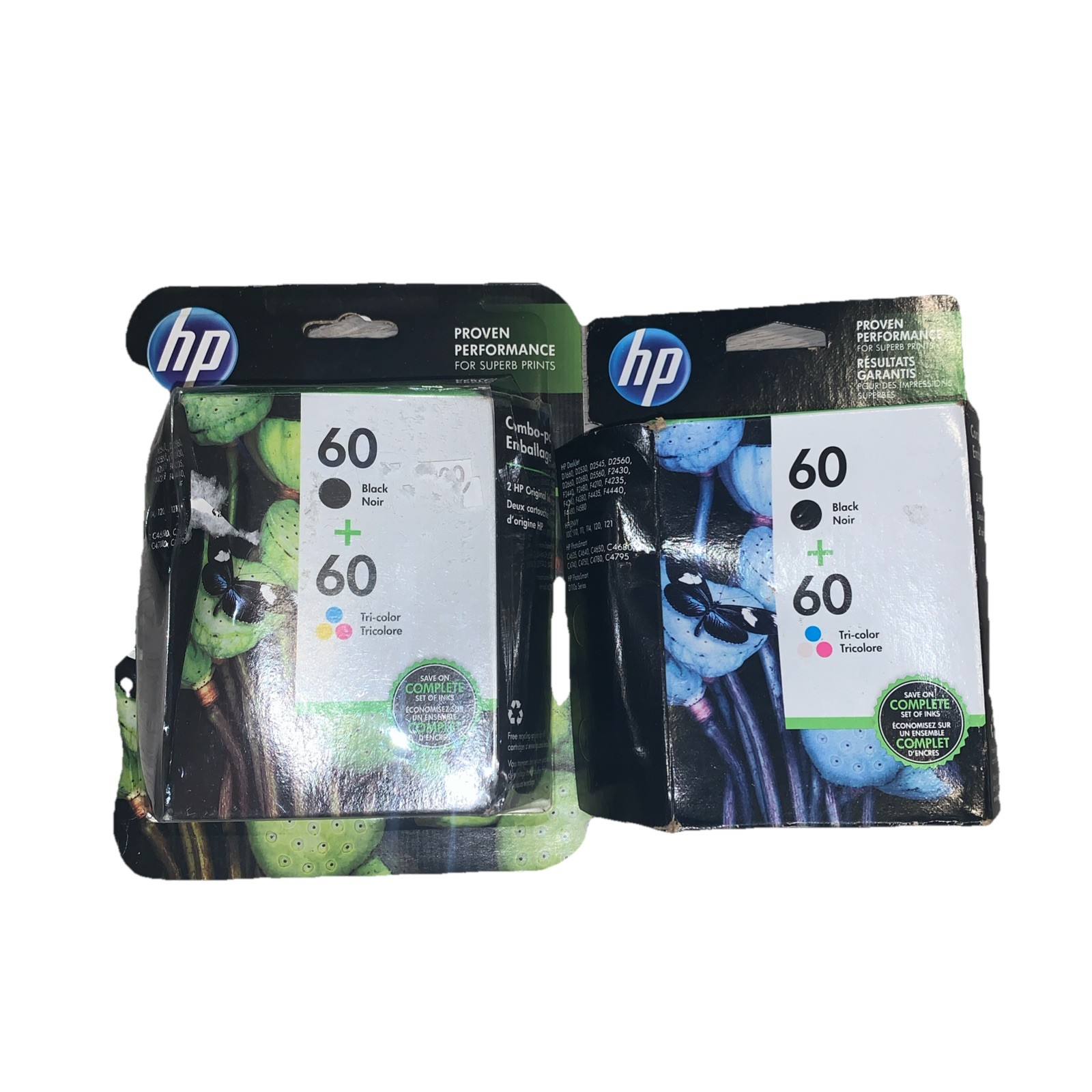 HP 60 Black 60 Tri-Color Ink Cartridge Combo Pack Expired 2022 Sealed brand new