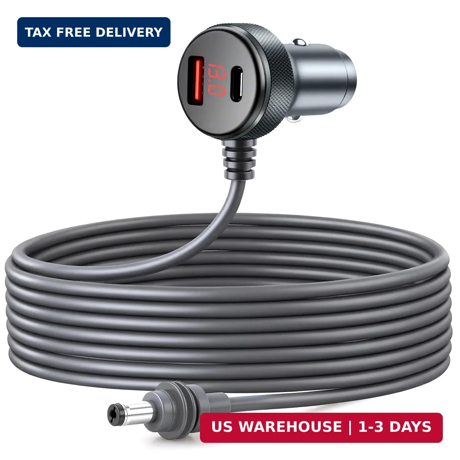 Starlink Mini Cable 3-in-1, Starlink Mini Car Adapter with Digital Display Durab