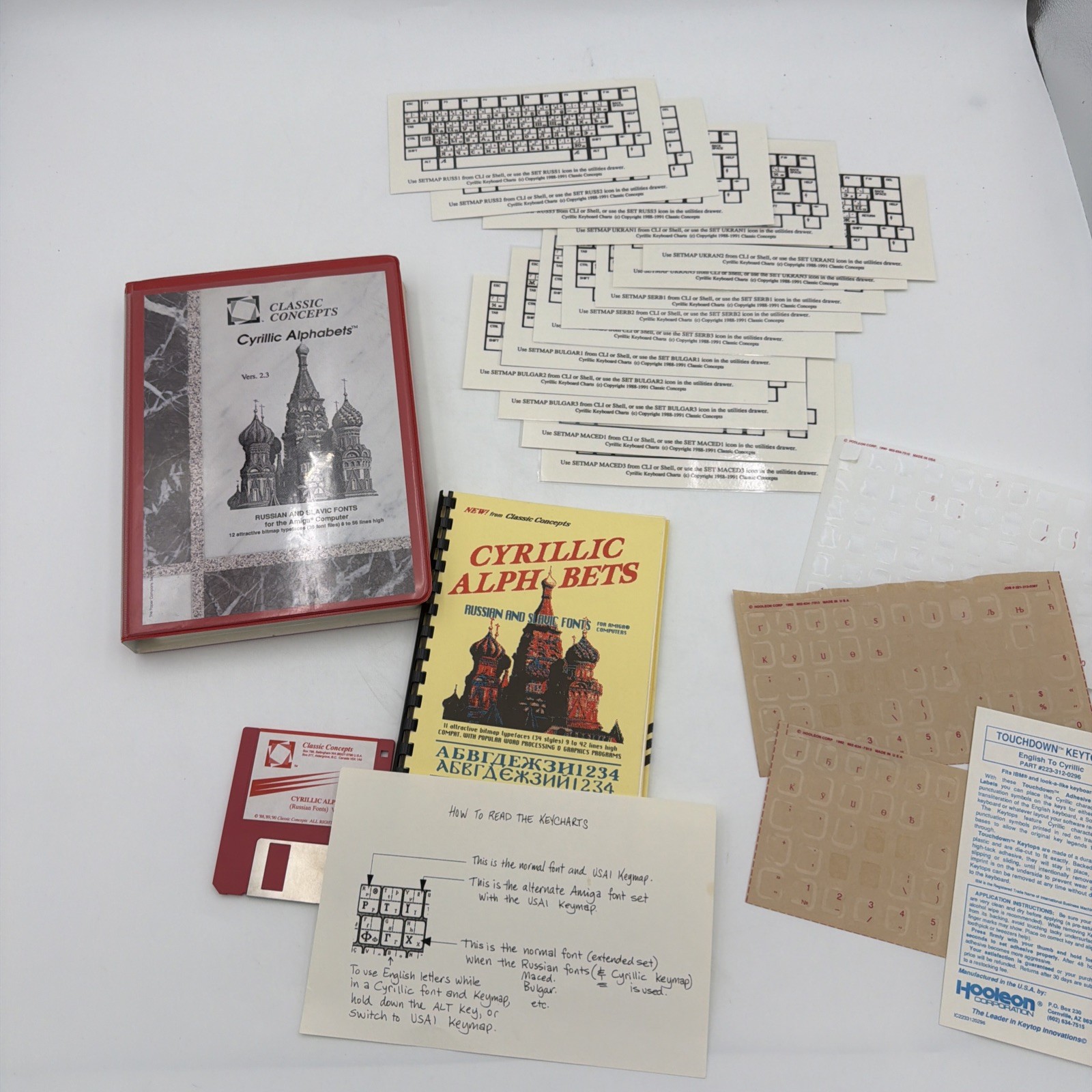 Amiga Classic Concepts Cyrillic Alphabets v2.3 + Hooleon Keytops Complete Tested