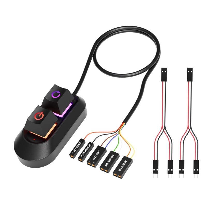 Mechanical Key External PC Power Control Switches Button With Splitter Function