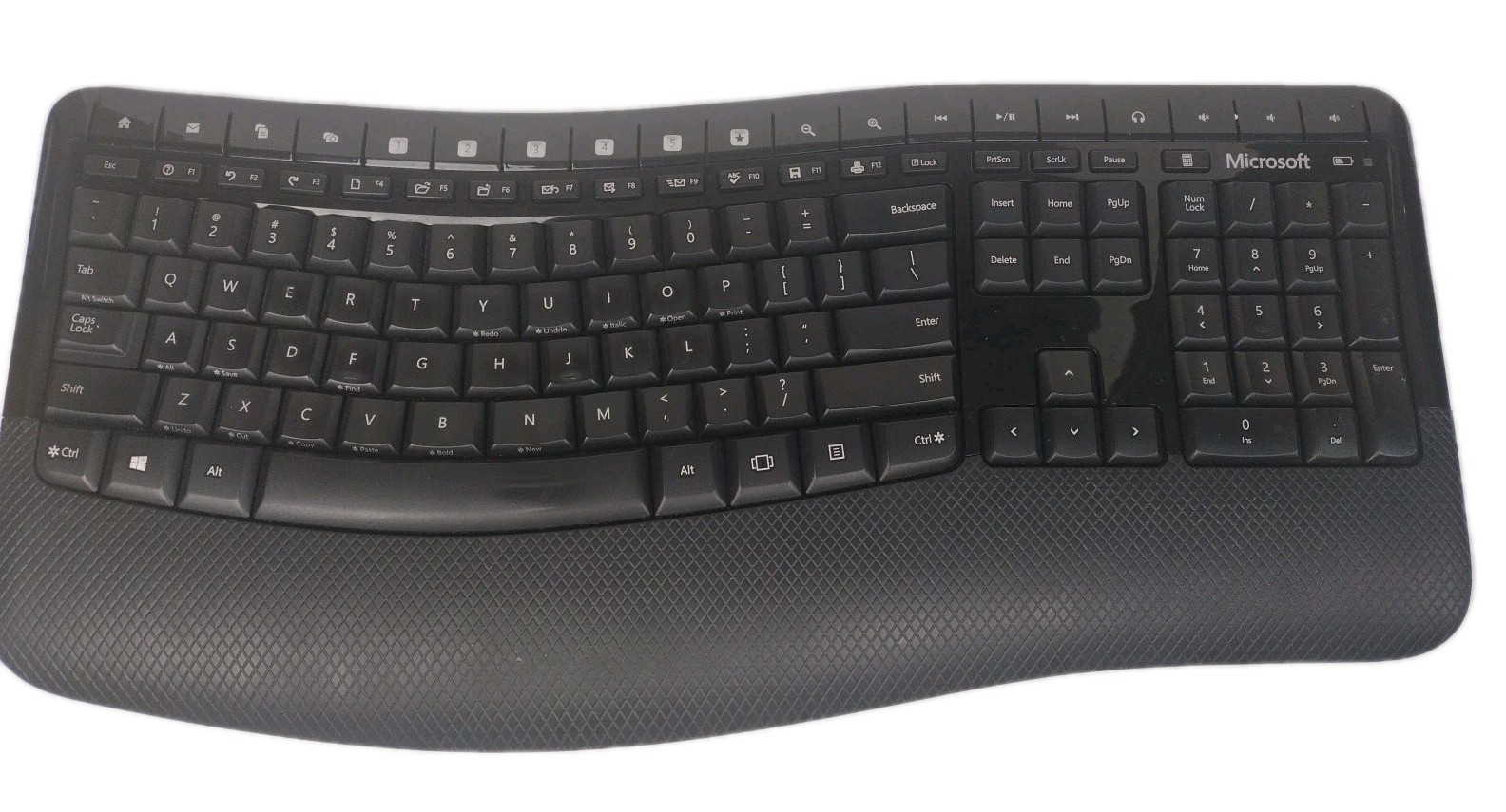Microsoft Wireless Comfort Keyboard 5050 Full Size Multimedia No Dongle PowersOn
