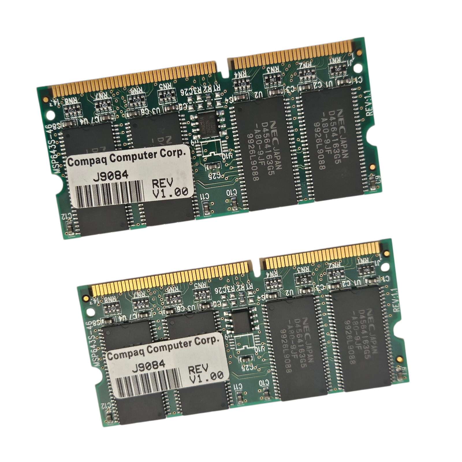 Compaq MSP643S-462 144-Pin 128MB (2×64MB) SDRAM SO-DIMM NEC Japan