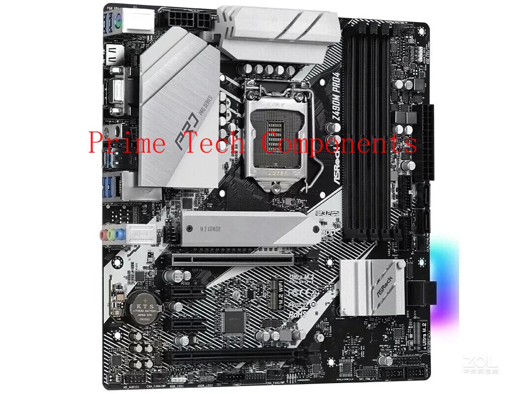 ASRock Z490M Pro4 LGA 1200 Intel Z490 SATA 6Gb/s Micro ATX Intel Motherboard