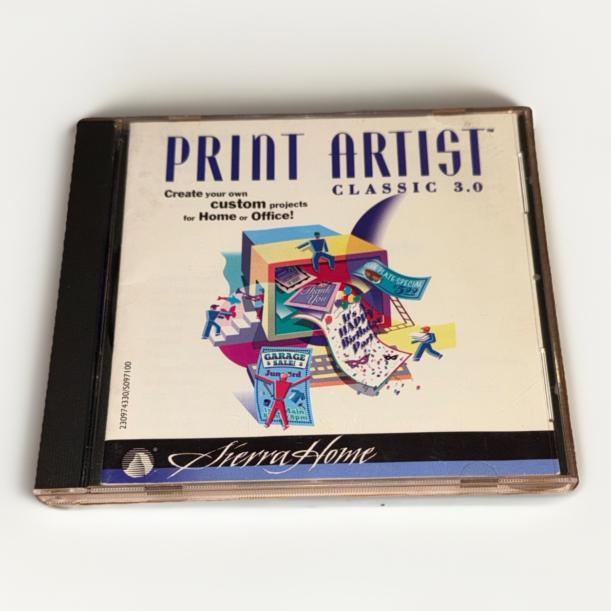 Vintage Print Artist Classic 3.0 PC CD-ROM Sierra 1997 Card Maker Windows 95 3.1