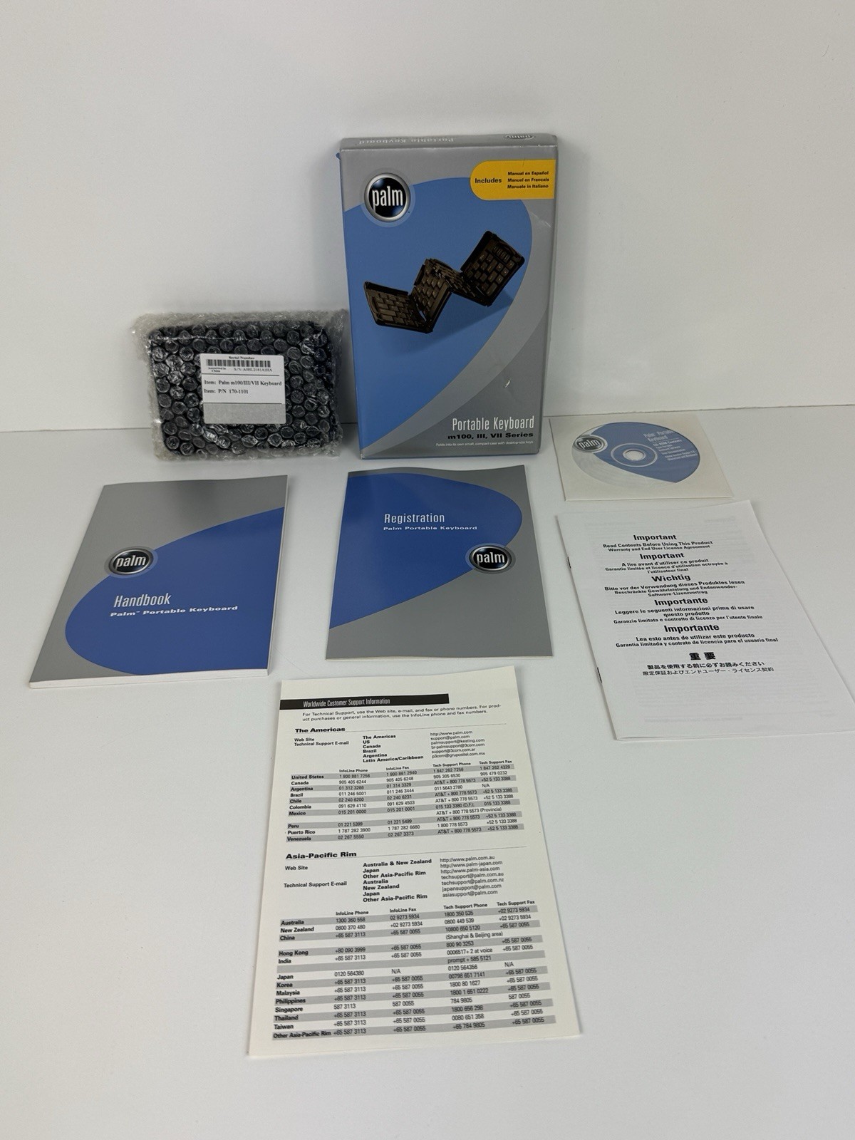 Palm Portable Folding Keyboard for Palm m100, III or VII Series P10713U in Box