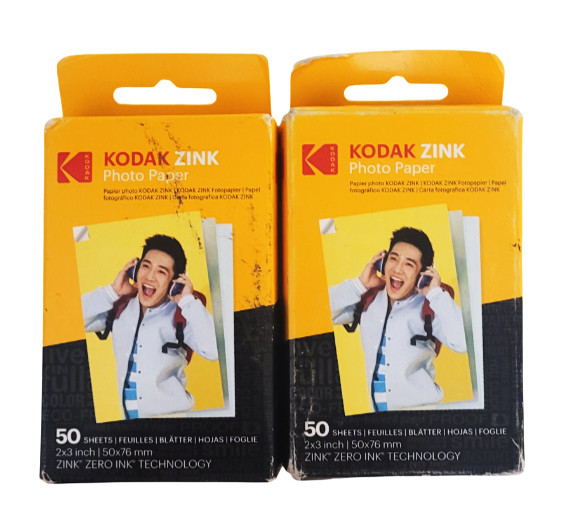 Kodak Zink Photo Paper 50 Sheets 2"x3" Zero Ink Technology Lot of 2