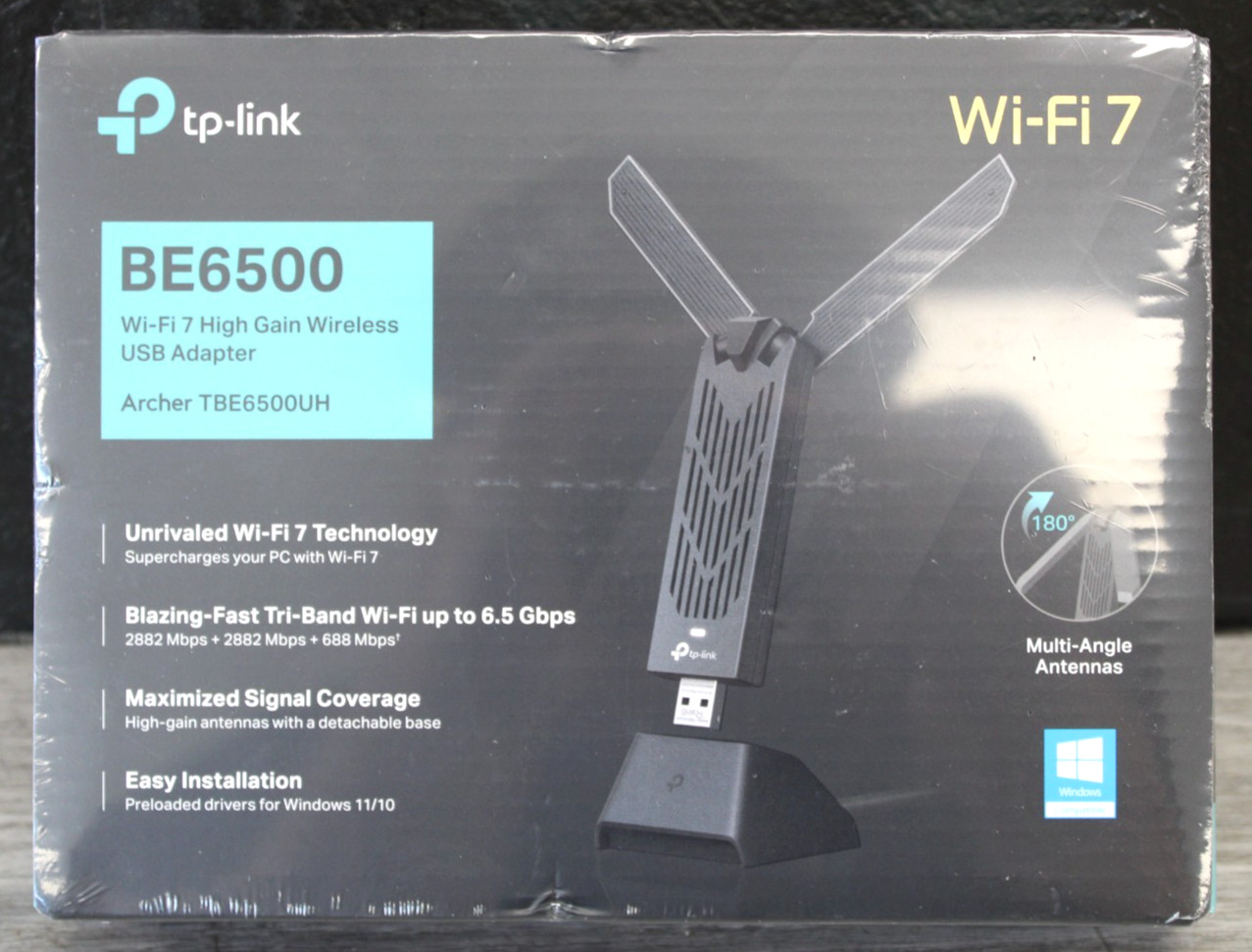 NEW Archer TBE6500UH Tri-Band Wi-Fi 7 BE6500 High Gain Wireless USB Adapter