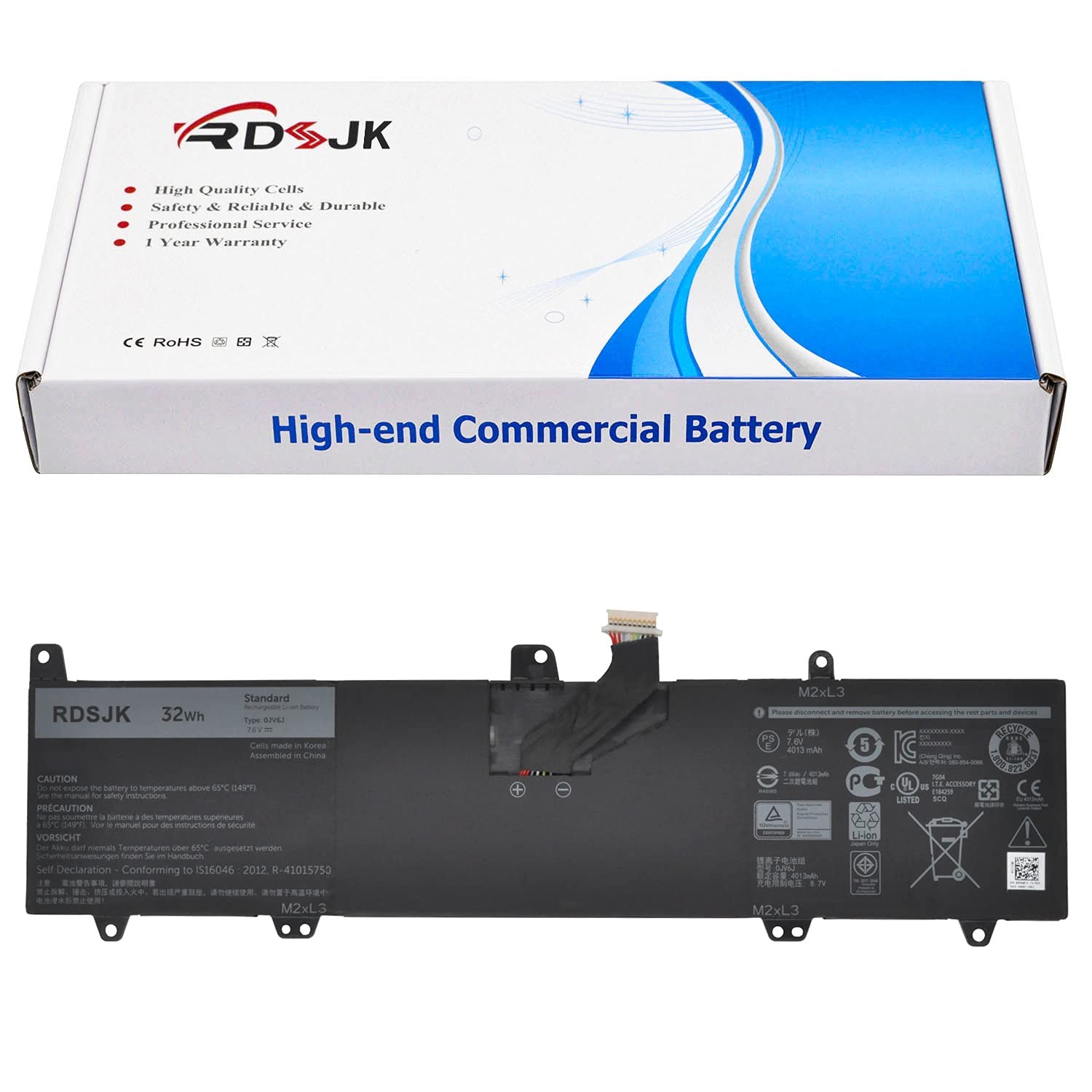 RDSJ 0JV6J Laptop Battery Dell Inspiron 11 3000 3162 3164 3168 3169 3179 3180