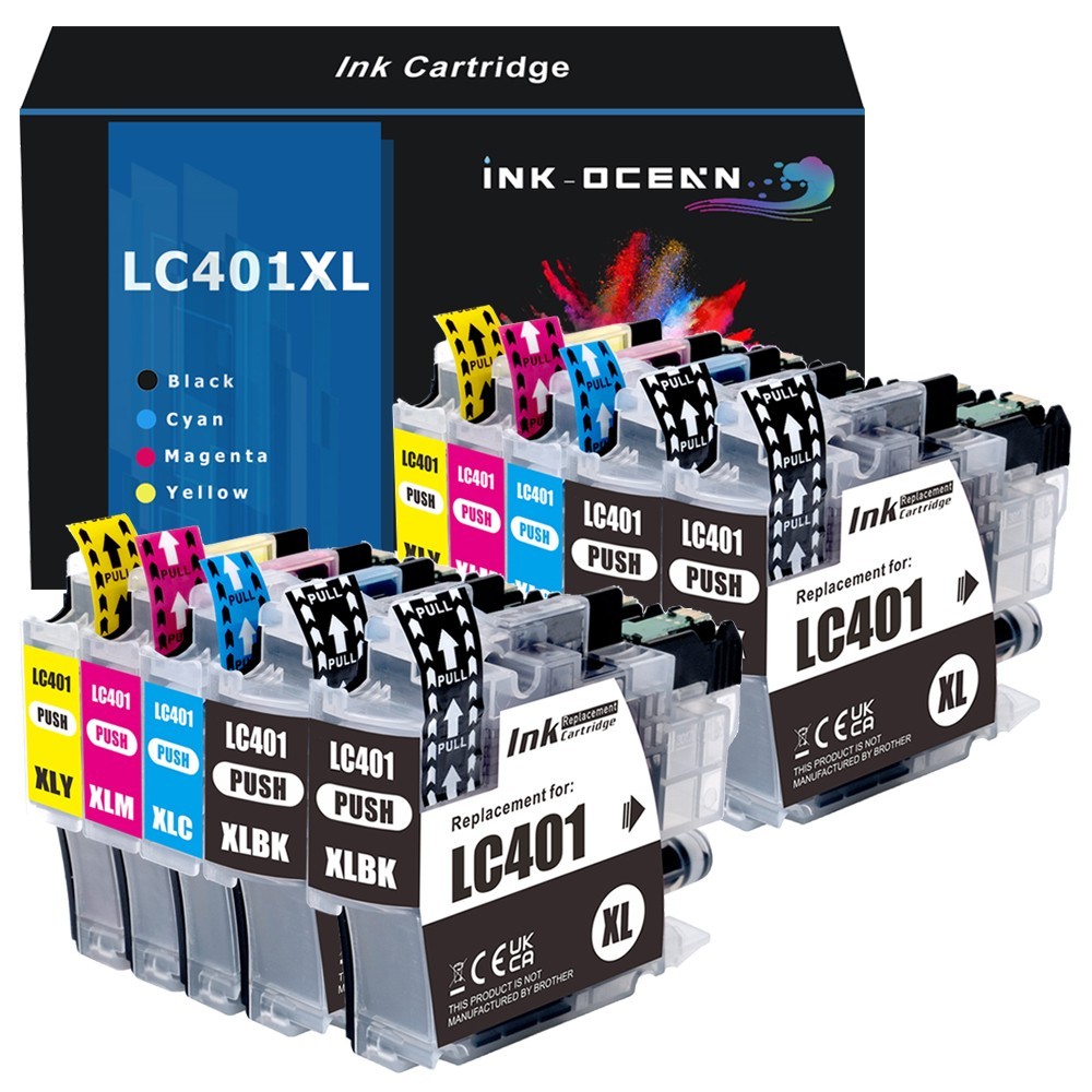 10pk LC401XL LC-401 XL Ink Cartridge for MFC-J1010DW MFC-J1012DW J1170DW J1800DW