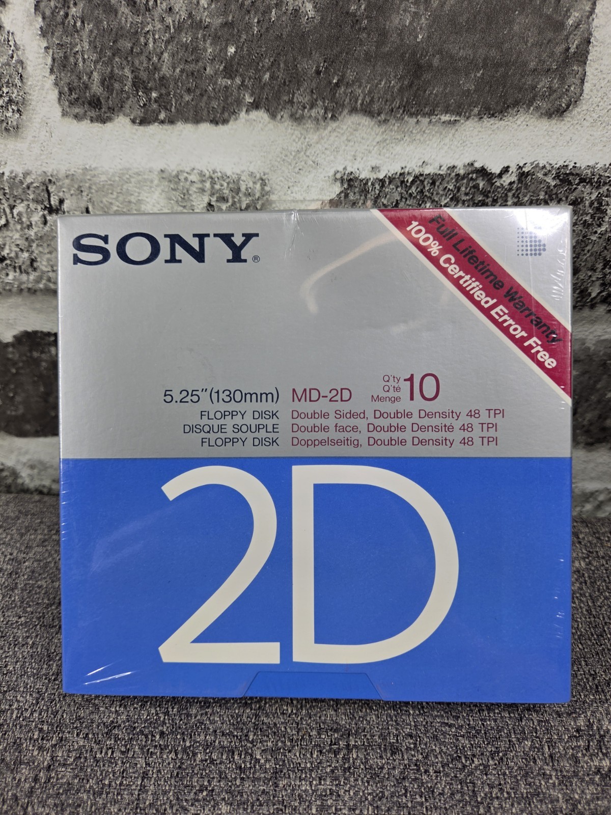 Sony MFD 2HD Double Sided - 3.5” 90mm Micro 10 Floppy Disk Pack - New