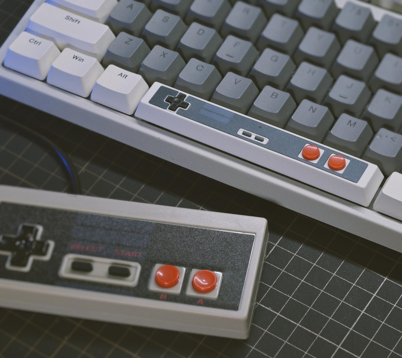 Retro Spacebar Keycap Classic Controller Shaped ABS 6.25U OEM Profile White