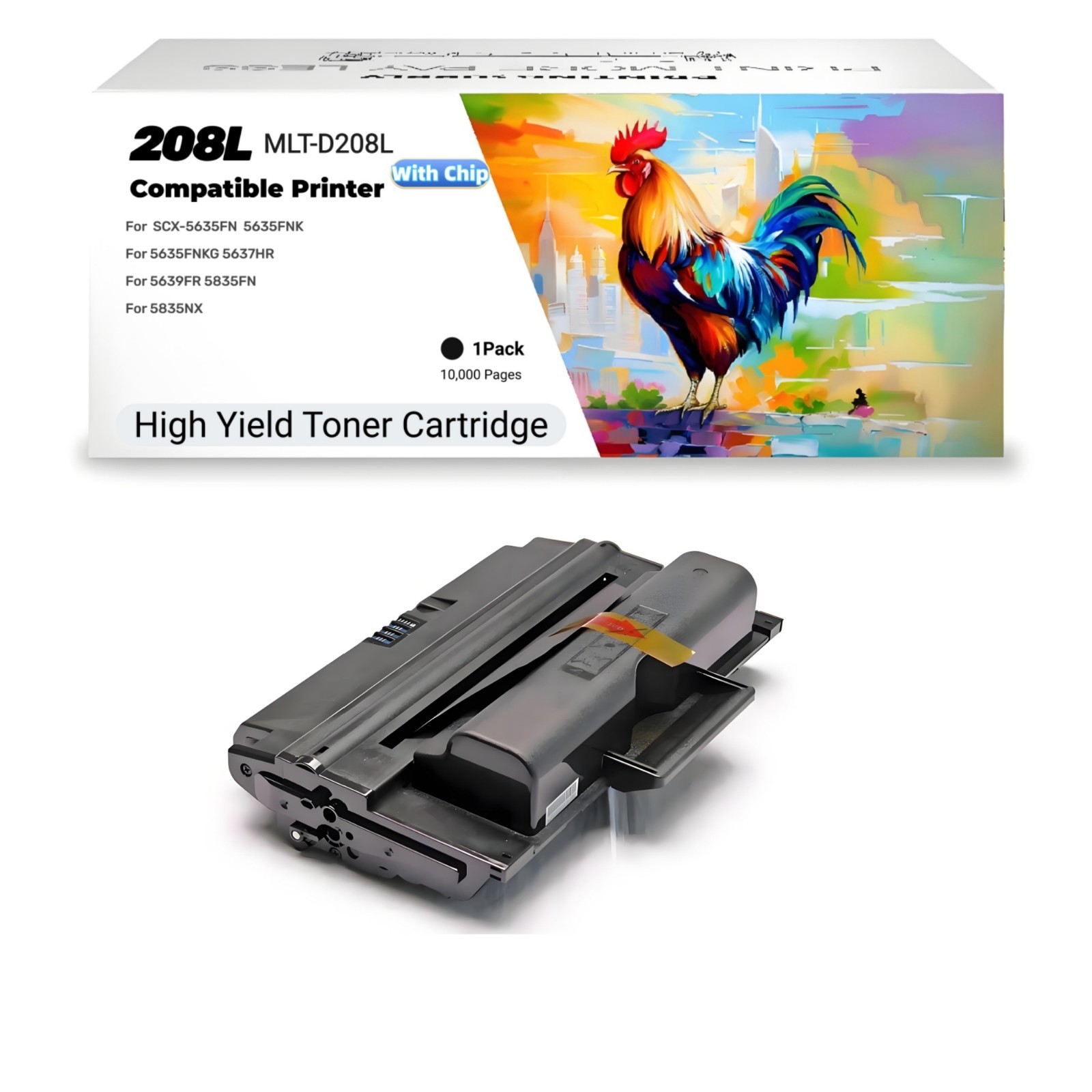 High Yield Black Toner Cartridge for Samsung MLT-D208L 208L 208S  SCX5635 5835