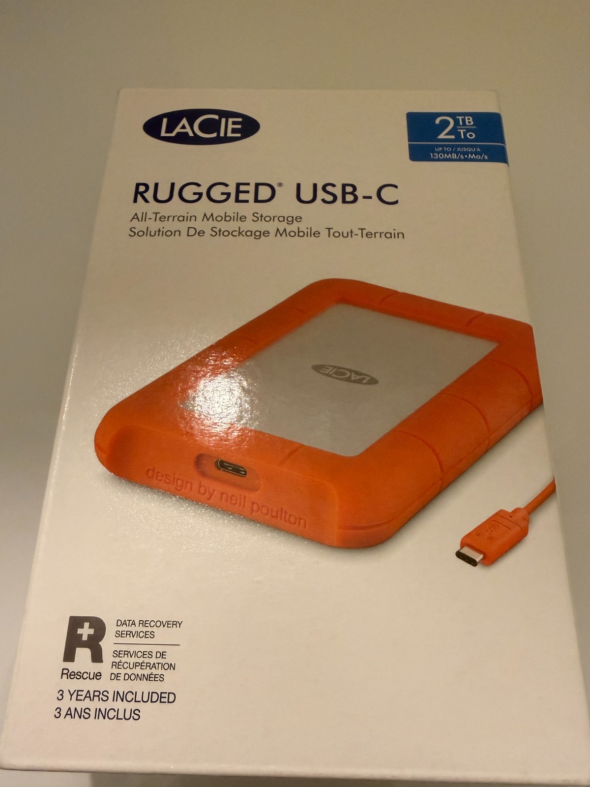 Lacie 2tb Rugged usb-c portable hard drive
